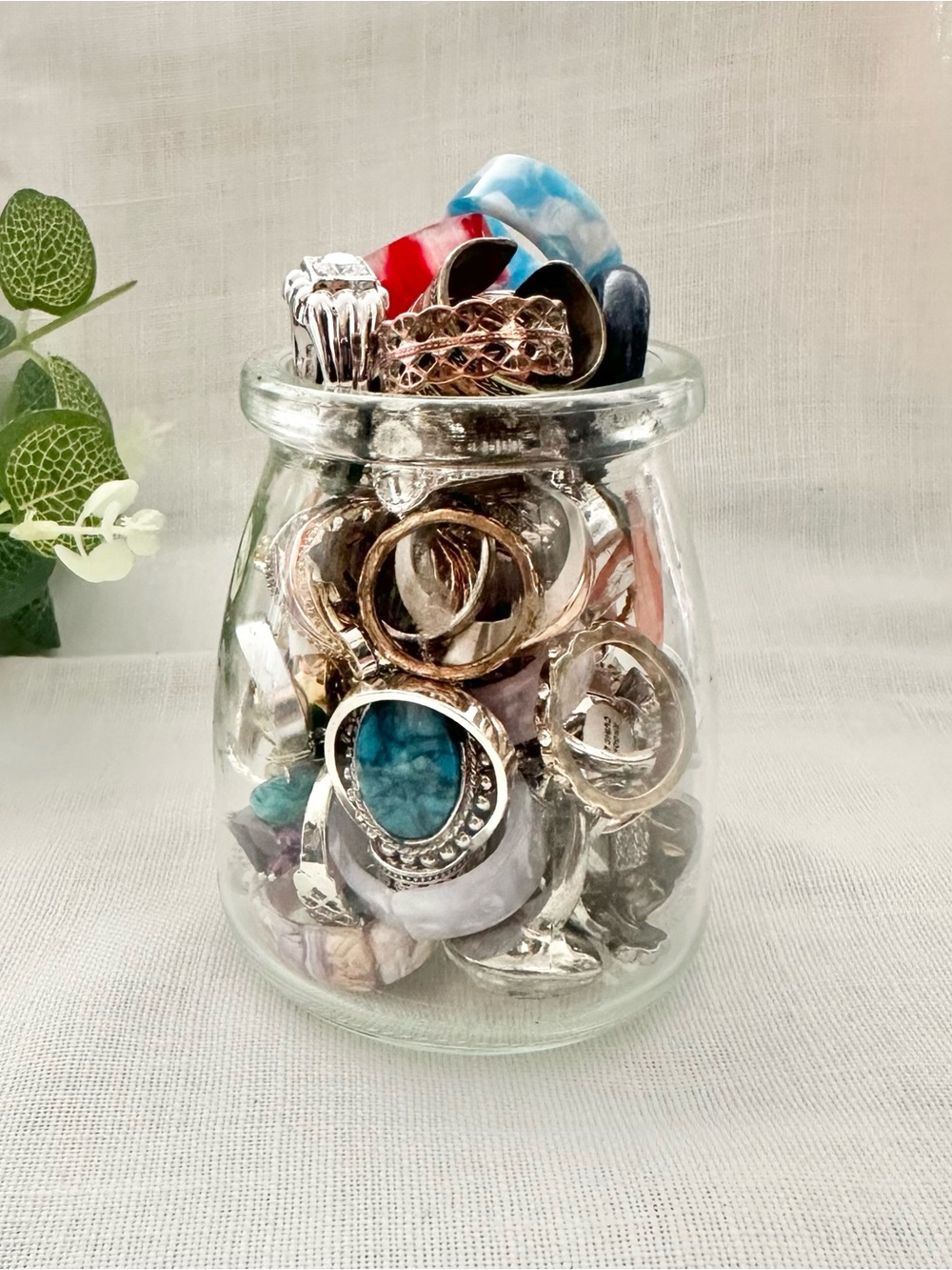 Small jar of rings ONLY